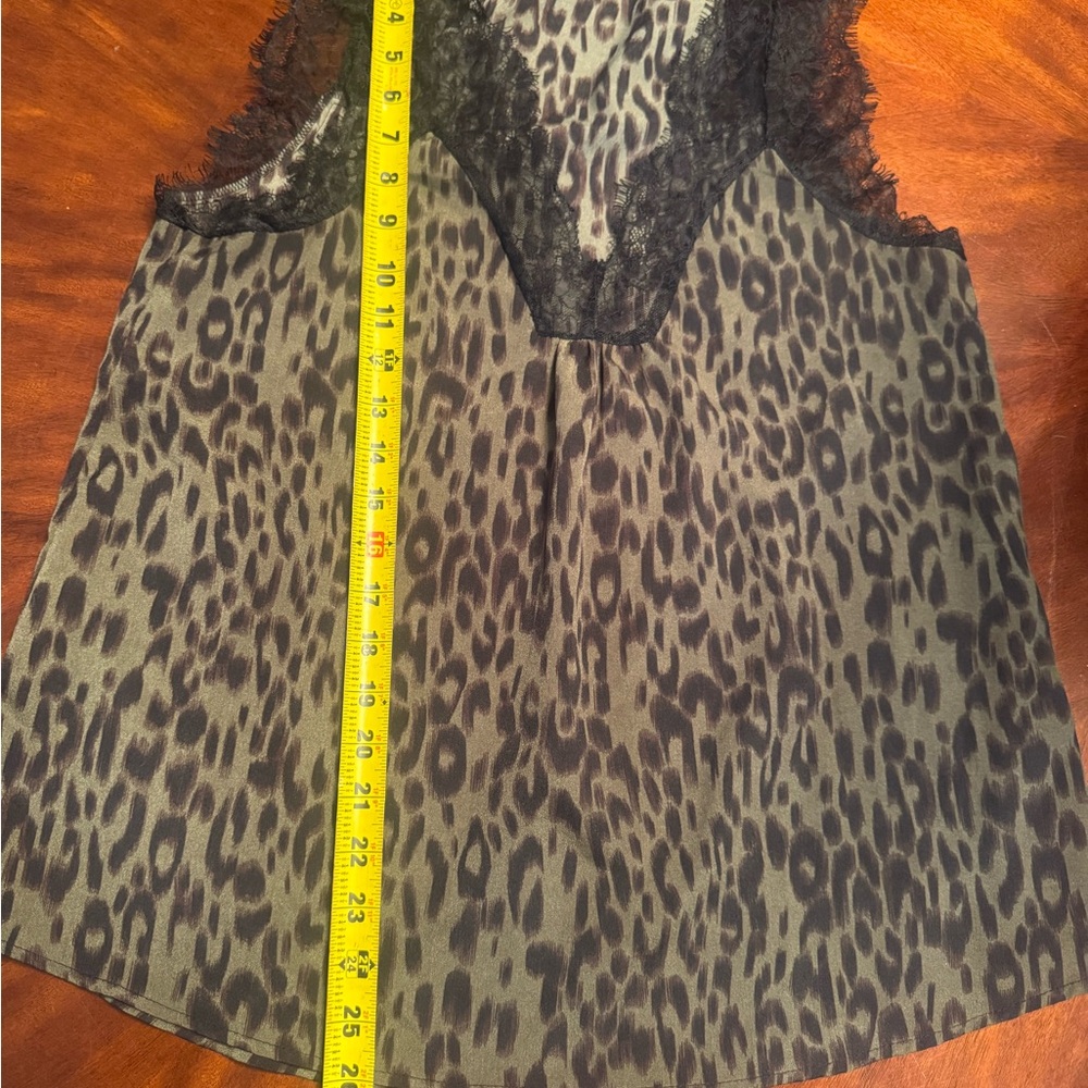 Suzanne Betro Leopard Print Camisole with Black Lace